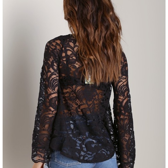 Show Me Your Mumu Flora Fan Top Iola Lace Black size S - Picture 4 of 9